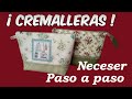 Cómo poner CREMALLERA en NECESER *2 TÉCNICAS* #VÍDEO 1