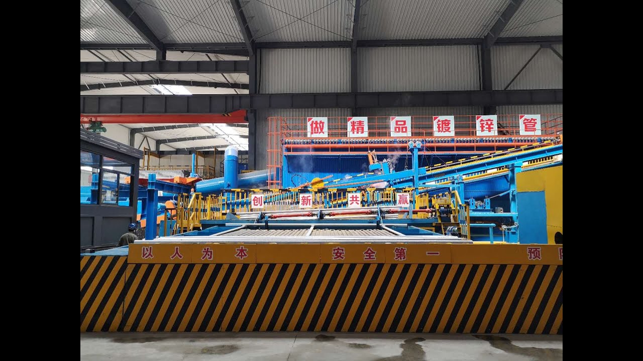 3-8inch steel pipe hot dip galvanizing line