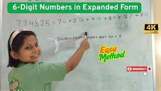 6-Digit Numbers in Expanded Form | How to write a 6 digit number in expanded form #maths #numbers