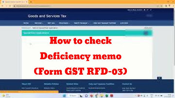 How to check GST RFD-03 | Deficiency memo | refund application contains some deficiency?