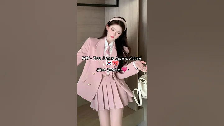 POV - First Day at Korean School 🇰🇷🎀 (Pink Edition 💗) | Outfit Up or Down? ⬆⬇