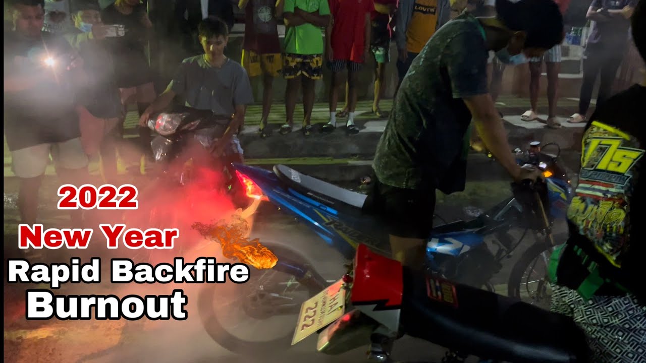 Rapid Backfire + Burnout sa NEW YEAR | Raider 150 | Thailand Concept