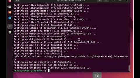 1 Installing build essential