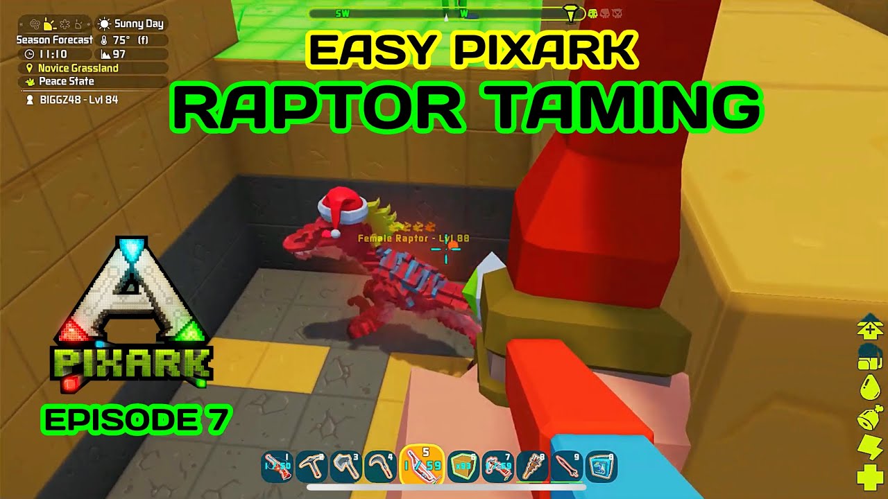 PixARK | How To Tame Raptors In PIXARK - EP.7 | Let's Play PixARK 2022 ...