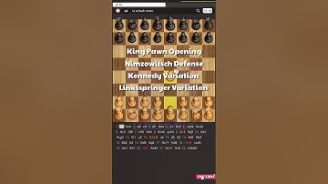 King Pawn Opening vs Nimzowitsch Defense Kennedy / Linksspringer Variation Chess Game by DMIndia