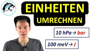 EINHEITEN umrechnen (Pascal, bar, eV, Kelvin, Herz) | Teil 2