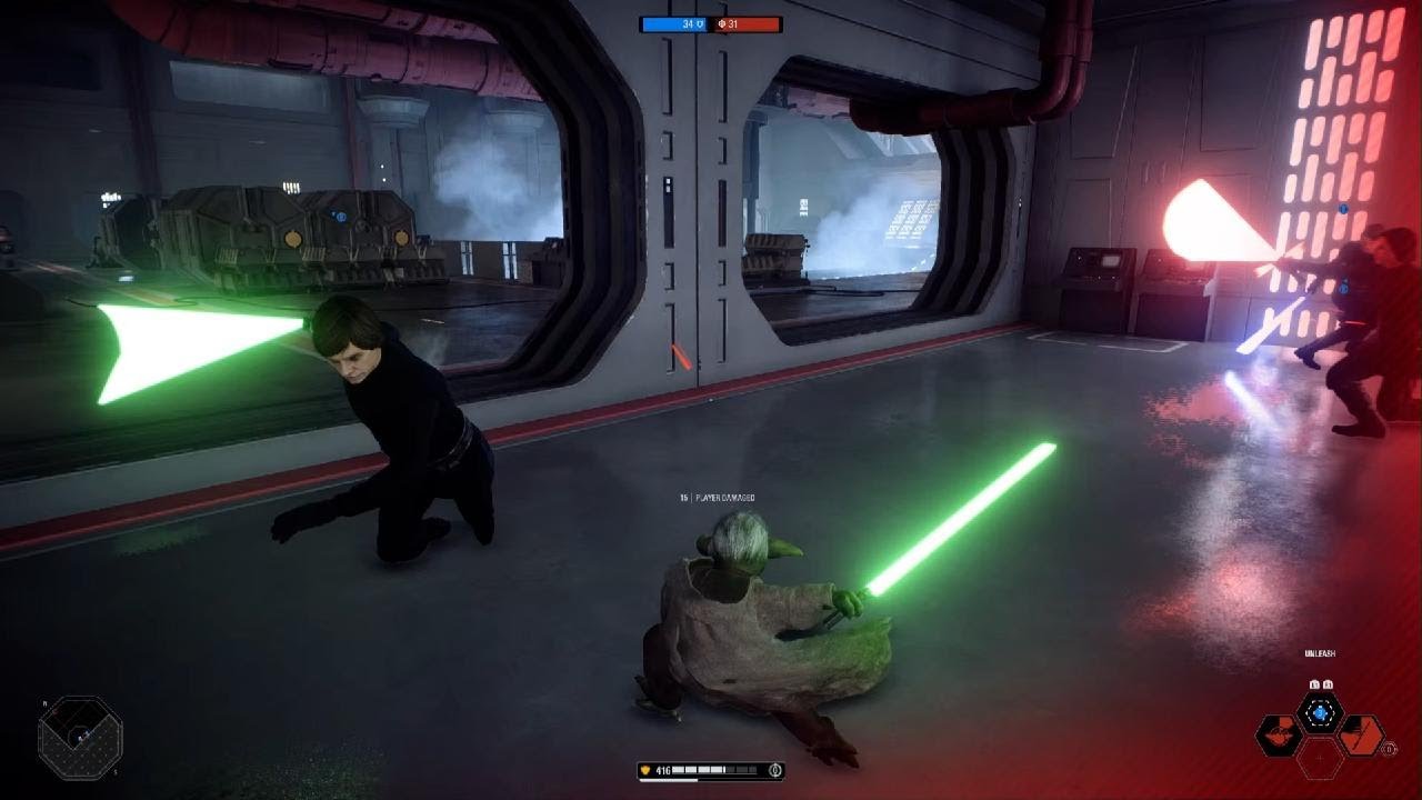 STAR WARS Battlefront ll  intense Yoda gameplay HvV |