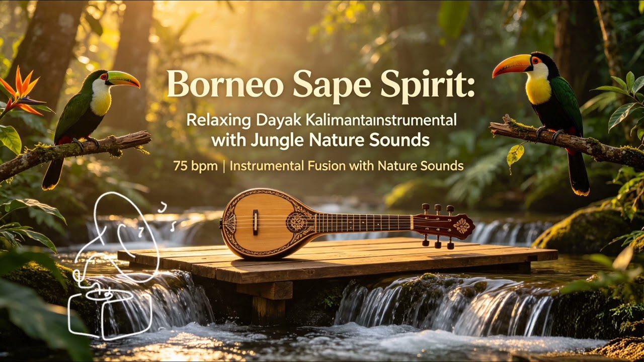 Borneo Sape Spirit: Relaxing Dayak Kalimantan Instrumental with Jungle Nature Sounds