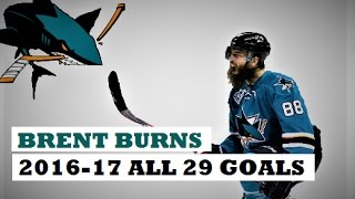 Brent Burns (#88) ● ALL 29 Goals 2016-17 Season (HD)