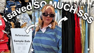 i went to a reformation sample sale in LA! (i saved HUNDREDS 😱) try on haul