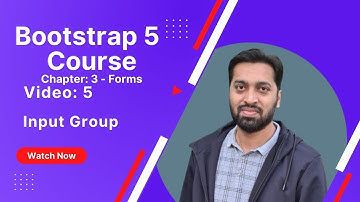 Bootstrap 5 Course - Chapter 3 - Forms Control - Input Group - In UrduHindi