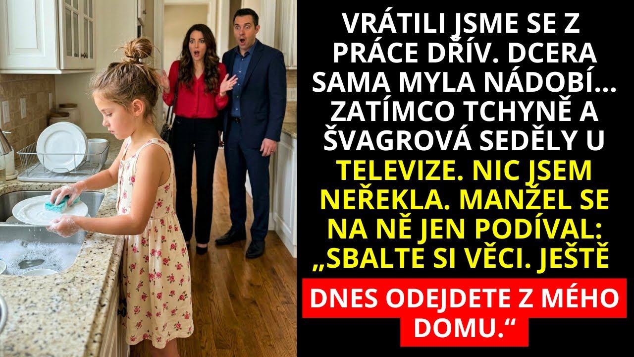 Ve čtvrtek jsme s manželem přišli domů o hodinu dřív a našli naši desetiletou dceru, jak myje nádobí. Měla v očích výraz, který jsem u ní nikdy neviděla – strach. Když jsem se zeptala, co se děje,...