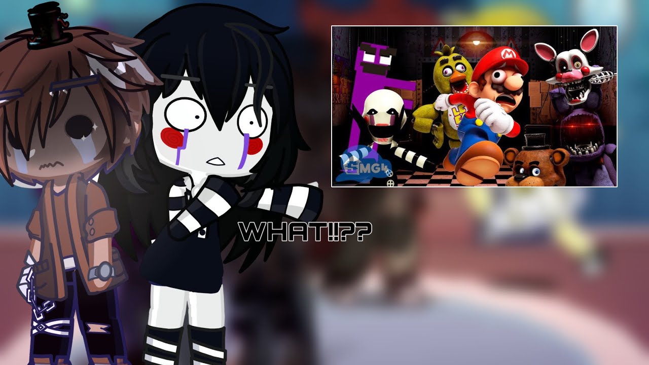 Реакция FNAF на SMG4: R64 Return To Freddy’s Spaghetteria REMASTERED (Gacha Life)