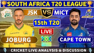 Joburg Super Kings vs MI Cape Town, 15th T20 Live Match Analysis & Discussion JSK vs MICT 15th T20 screenshot 4