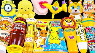 ASMR PERMEN KUNING💛MARSHMALLOW GURITA CAMILAN PIKACHU PERMEN PELUIT MINIONS EATING MUKBANG