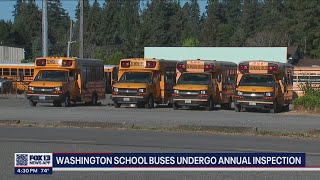 WA school buses undergo annual inspection before back-to-school | FOX 13 Seattle