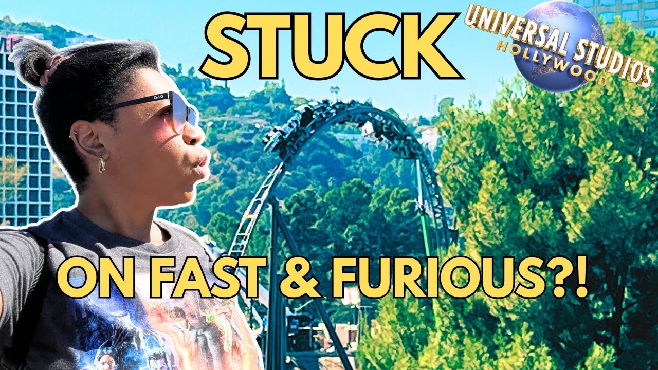 STUCK DURING TESTING on the Fast and Furious Hollywood Drift Coaster! | Universal Studios Hollywood