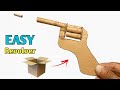How To Make A Working Revolver With Cardboard DIY Revolver That Shoots Cardboard Gun Craft 