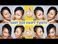 Easy Side-Swept Twist Protective Style on Natural Hair | Flat Twist Updo | Beginners &amp; Date-Friendly