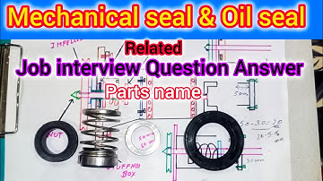 Mechanical seal & Oil seal details | job interview question answer | Mechanical seal | oil seal