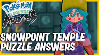 Snowpoint Temple Puzzle Answers in Pokemon Legends Arceus screenshot 5