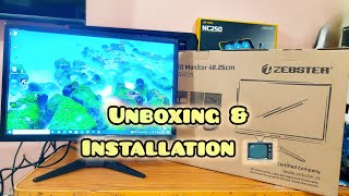 Best LED monitor for Desktop Pc | Zebronics Zebster LED Monitor installation &amp; unboxing |  Techsovvy