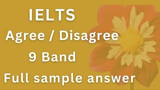 IELTS Agree / Disagree essay: 9 band full sample answer #ieltswriting #task2 #essaywriting #sample
