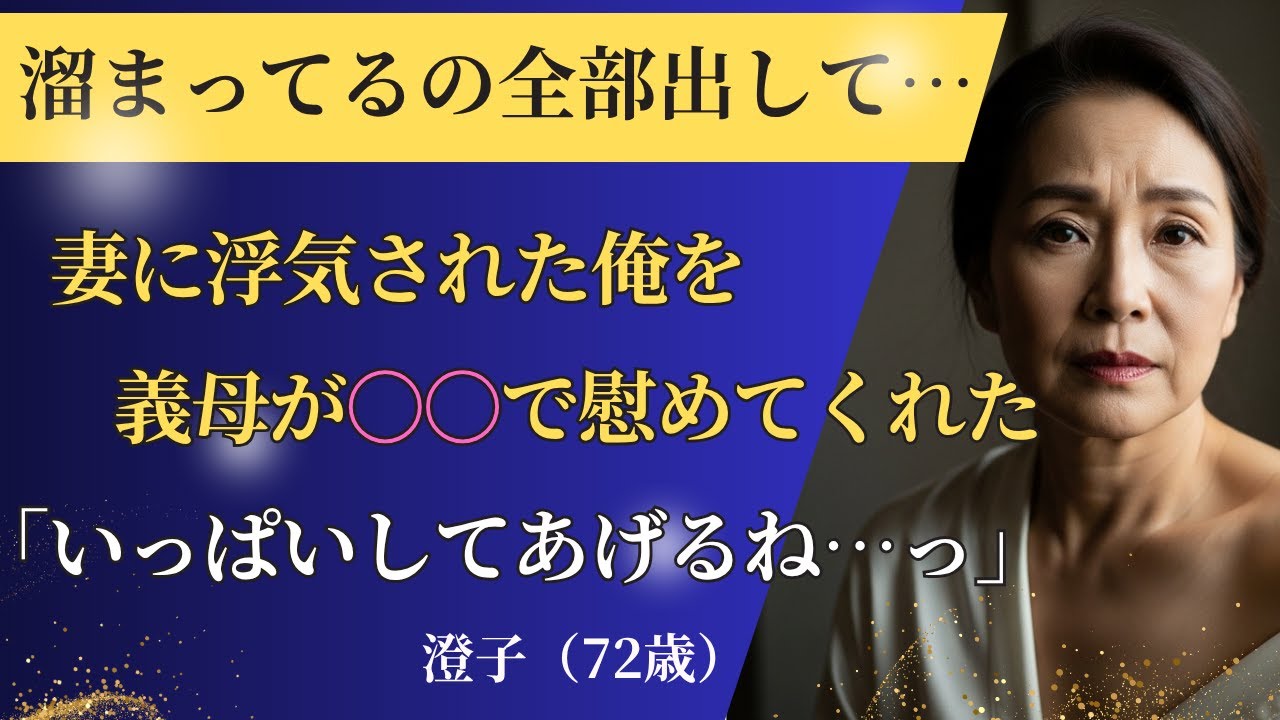 【シニア恋愛】後悔の涙…妻より俺を理解してくれた義母との禁断の時間｜中年恋愛｜熟年恋愛【高齢者恋愛】