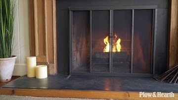 Fire Screen with Sliding Doors SKU# 14007 - Plow & Hearth