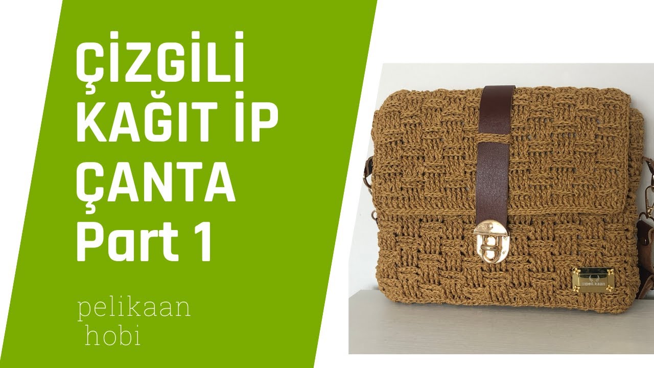 ÇİZGİLİ KAĞIT İP ÇANTA PART 1