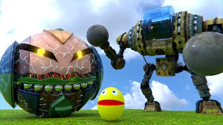 Pacman & Girl Vs Robot Monsters Compilation V10