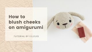 Blushing doll cheeks with beeswax