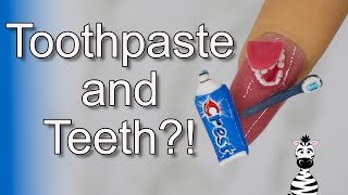 CHEWING Teeth and Toothpaste Acrylic Nail Art Tutorial
