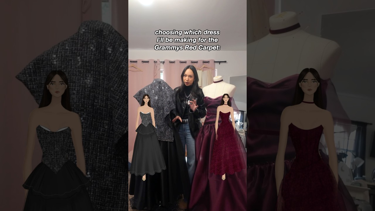 choosing which dress I'll be making for the Grammys red carpet @Associated Press #grammys