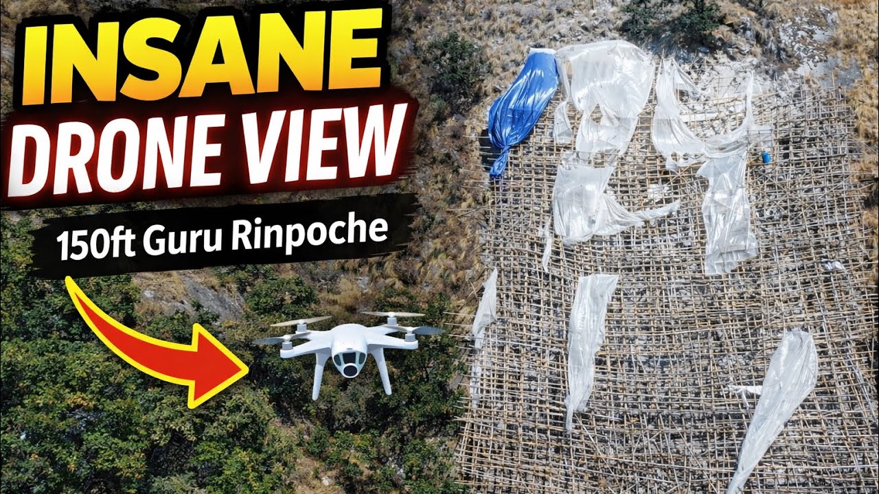 150 Feet Guru Rinpoche 😱 | Mind-Blowing Drone View of Historic Carving in Nepal