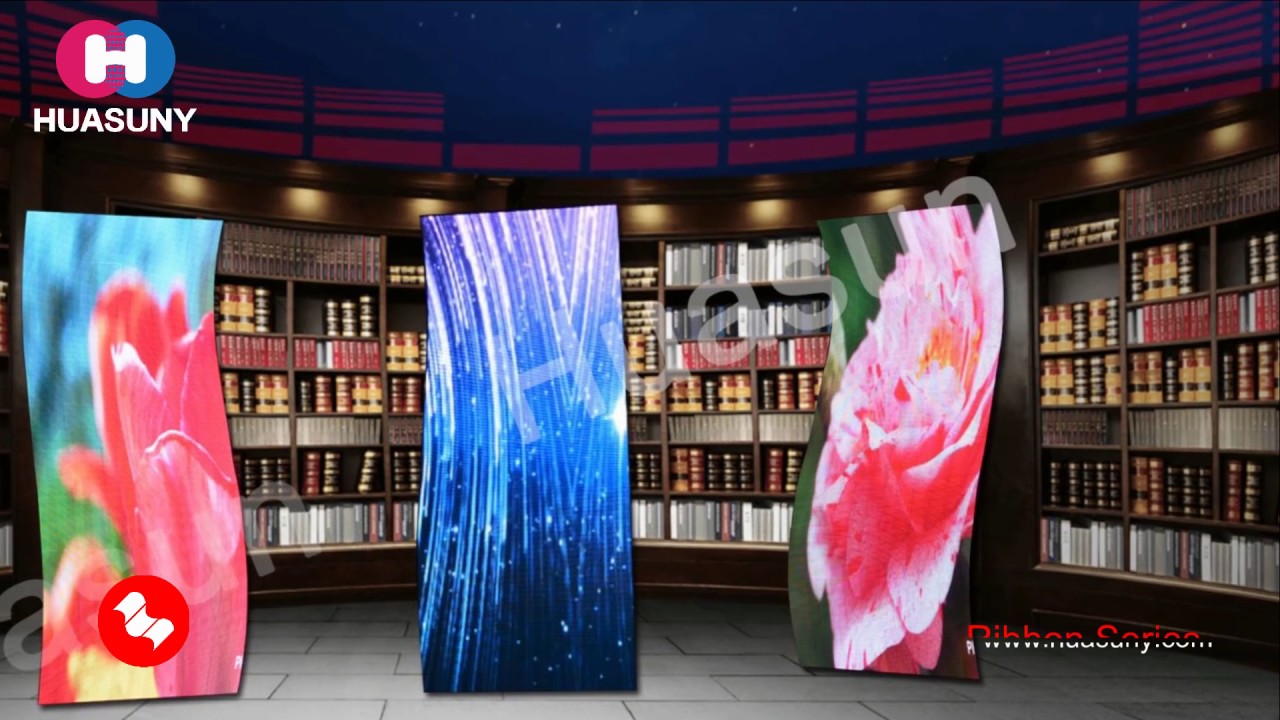 Led Screen Ribbon Examples Rubber Soft Flexible LED Display-Ribbon-4 - YouTube