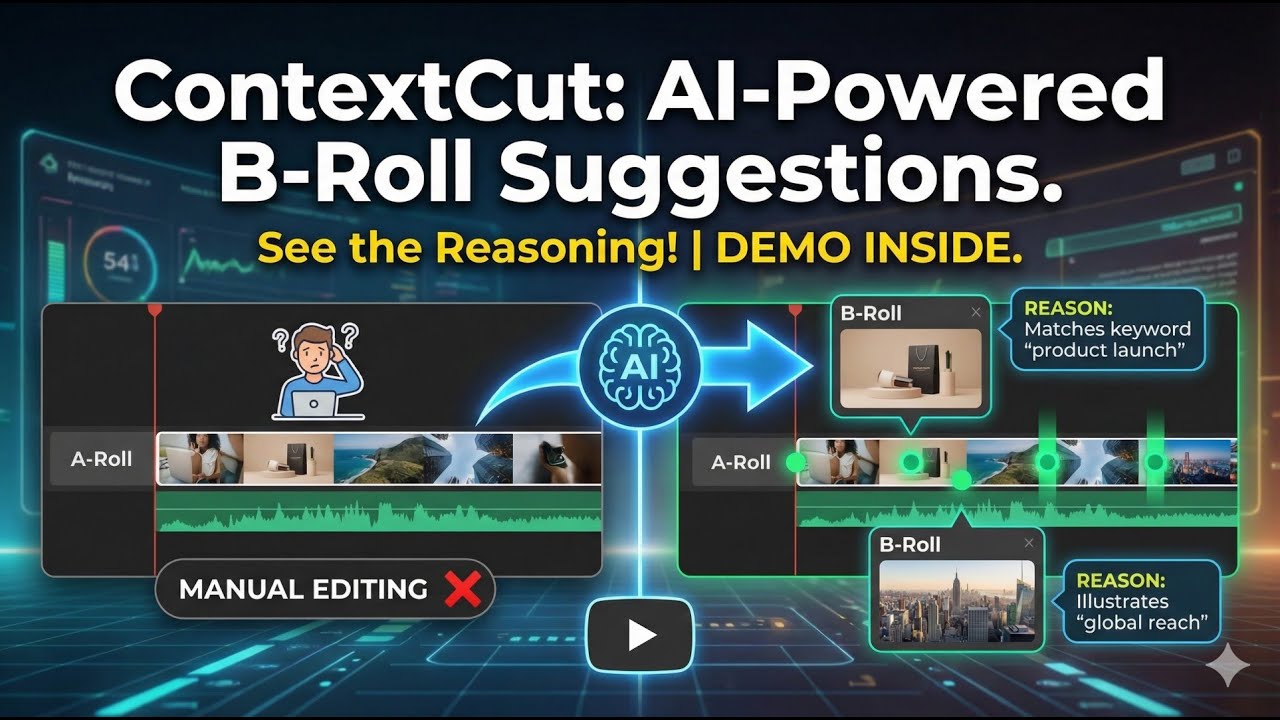 ContextCut | Automated B-Roll Inserter [Demo - Watch @ 1.5x]