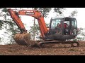 Máy xúc DOOSAN 55 Dx, cào đất trên đồi cao || ô tô và máy xúc