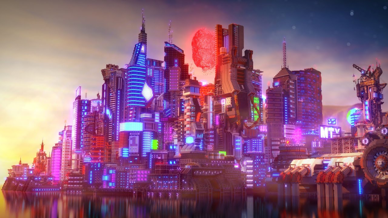 4K Cyberpunk Project - Minecraft Timelapse by Elysium ...