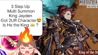 Hail to the King Jayden 👑 ! 3 Step Multi Summons with 2UR WoTV Jayden War of The Visions Global 2021
