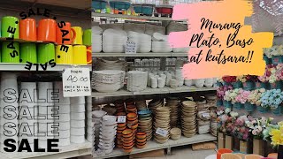 VLOG 75: MURANG Bilihan ng Plato, Kutsara, Tinidor at ilang mga Paso. As low as 9 pesos? Saan ito?