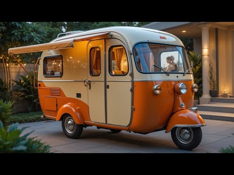 Puke Orange Rv Orange RV Camper Tricycle โ Compact Adventure Ride ๐ฒ๐ฅ | Smart Mini ...