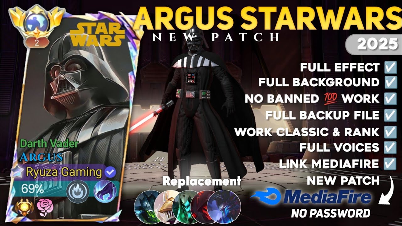 Script Argus Star wars - Darth Vader No Password | Full Effect Voice | Patch Terbaru
