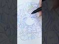 【知ってる？】🌈一本だけでカラフルに描けちゃう色鉛筆でツインテ天使さん(くん)描いてみた🎨🦜#Shorts #illustration