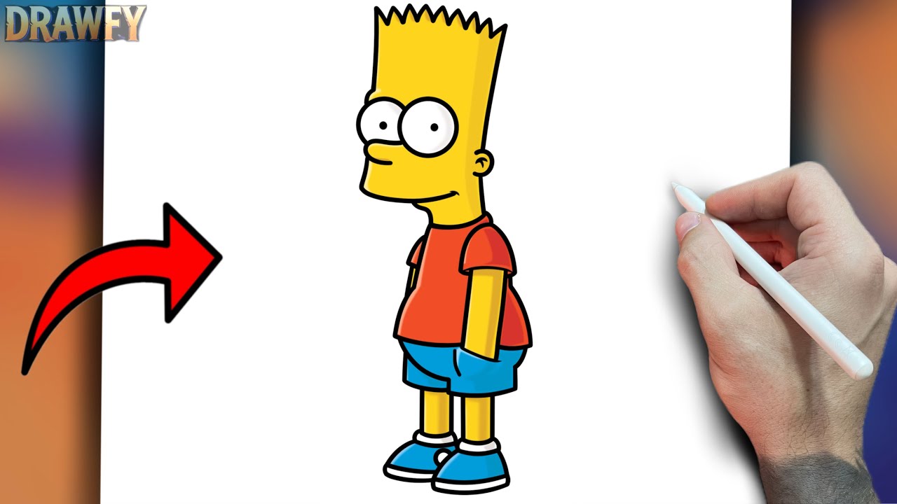 Como Desenhar o BART SIMPSON Passo a Passo Fácil - Tutorial Simples ...
