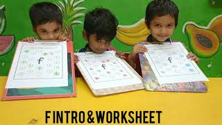 PreKG - F Intro & Worksheet - Dec 19