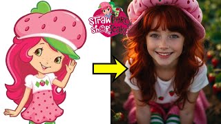 Celebrity Strawberry Shortcake | Cartoon vs Real Life 🍓✨ AI Transformation Net Worth
