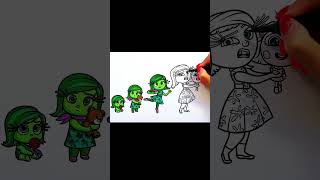 Inside Out 2 Disgust Growing Up Evolution Coloring Pages