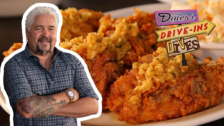 Guy Fieri Eats Garlic Fried Chicken | Diners, Driv...