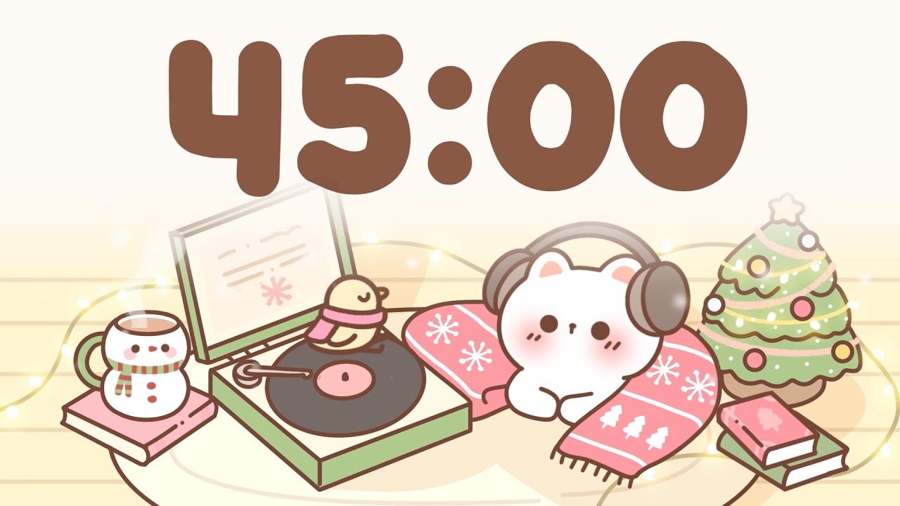 45 Minute Timer 🐱 Study Timer for Classroom Focus